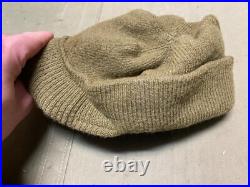 Original Wwii Us Army Winter Wool Knit Jeep Cap-medium