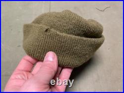 Original Wwii Us Army Winter Wool Knit Jeep Cap-medium