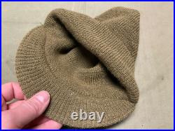 Original Wwii Us Army Winter Wool Knit Jeep Cap-medium