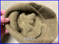 Original Wwii Us Army Winter Wool Knit Jeep Cap-medium