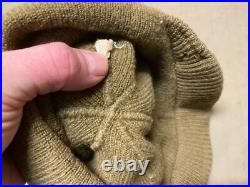 Original Wwii Us Army Winter Wool Knit Jeep Cap-medium