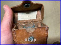 Original Wwii Us M2 Army Infantry Signal Corp Compass & M19 Leather Carry Pouch