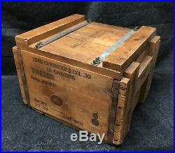 Original Wwii Us Military Ball M2.30 Cal Ammo Box M1 Garand Wood Crate Army