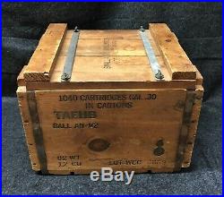 Original Wwii Us Military Ball M2.30 Cal Ammo Box M1 Garand Wood Crate ...