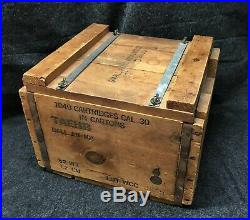 Original Wwii Us Military Ball M2.30 Cal Ammo Box M1 Garand Wood Crate Army
