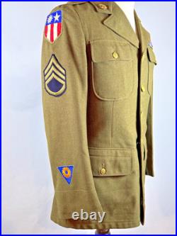 Original Wwii Usaaf Jacket Aircrew Wings, Cbi & Army Air Force Patches Dated