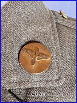 Original Wwii Usaaf Jacket Aircrew Wings, Cbi & Army Air Force Patches Dated