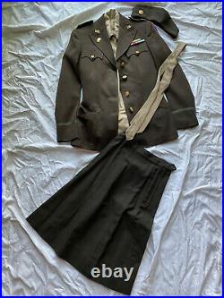 Original Wwii Womans Army Corp WAAC Officer Major Uniform Grouping Named