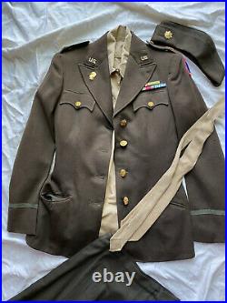 Original Wwii Womans Army Corp WAAC Officer Major Uniform Grouping Named