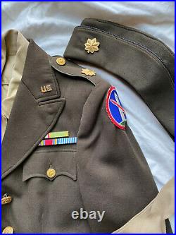 Original Wwii Womans Army Corp WAAC Officer Major Uniform Grouping Named