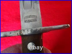Original period WWI SWISS Army RIFLE Bayonet WAFFENFABRIK NEUHAUSEN15mm muzzle