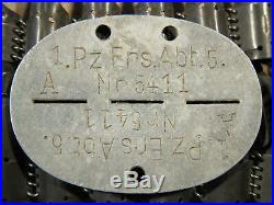 Panzer! Original WW2 WW II German Army Wehrmacht Dog Tag Token ID Stalingrad