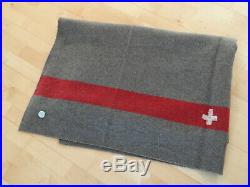 Perfect ORIGINAL SWISS ARMY Military Blanket WOOL THROW WW2 WK2 1938 TOP