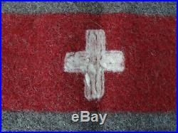 Perfect ORIGINAL SWISS ARMY Military Blanket WOOL THROW WW2 WK2 1938 TOP