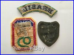 Pk118 Original WW2 Brazilian Army Set Of 3 Patches Forces In Italy WB11