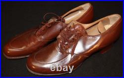 Post-WWII Occupation Era US Women's Army Corps WAC Type Brown Leather Shoes 1948