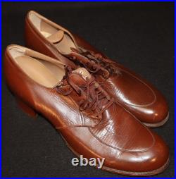 Post-WWII Occupation Era US Women's Army Corps WAC Type Brown Leather Shoes 1948
