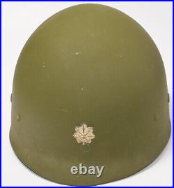 Post-WWII US Army Major M1 Helmet with 1952 Westinghouse Micarta Liner no decal