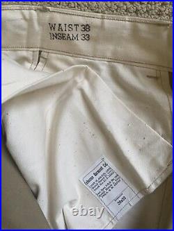 Pre-WW2 US Army Button Fly Khaki Trousers Pants Size 38x33 New with Cutter Tags