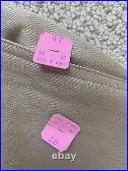 Pre-WW2 US Army Button Fly Khaki Trousers Pants Size 38x33 New with Cutter Tags