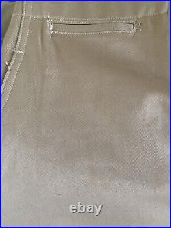 Pre-WW2 US Army Button Fly Khaki Trousers Pants Size 38x33 New with Cutter Tags