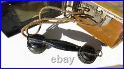 Pre-WW2 US Army Military Signal Corps Field Phone Radio Telephone Type EE-3-B