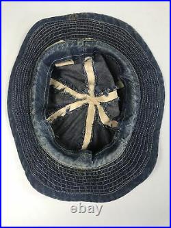 Pre Wwii Ww2 Us Army Navy Denim Hat Daisey May Work Wear Union Made Rare