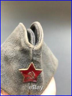 RARE ORIGINAL WWII STAMP Woolen cap armored troops  RKKA Red Army M1935