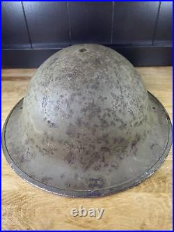 RARE Original WW2 WWII Canadian Army Brodie Helmet Steel MkI GSWA 1942 RG 449499