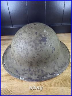 RARE Original WW2 WWII Canadian Army Brodie Helmet Steel MkI GSWA 1942 RG 449499