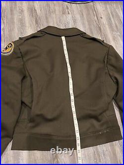 RARE US WW2 WWII Officer Brown Cut Down Ike Jacket AAC Army Air Corps