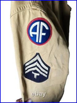 RARE WWII 1944 US Army AMFOGE Greece 1946 Matched Uniform 82nd Airborne RARE WWII 1944 US Army AMFOGE Greece 1946 Matched Uniform 82nd Airborne