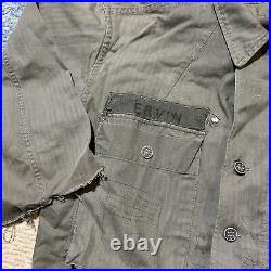 READ WW2 US Army Herringbone Twill Utility Shirt & Pants 40s 13 Star POOR COND