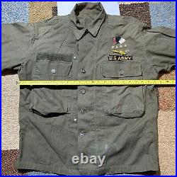 READ WW2 US Army Herringbone Twill Utility Shirt & Pants 40s 13 Star POOR COND