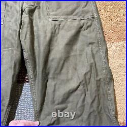 READ WW2 US Army Herringbone Twill Utility Shirt & Pants 40s 13 Star POOR COND