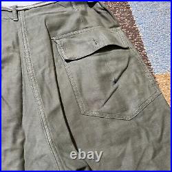 READ WW2 US Army Herringbone Twill Utility Shirt & Pants 40s 13 Star POOR COND