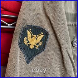 Rare 1940s Vintage WWII HBT Jacket 13 Star US Army Military Shirt 2nd Infantry