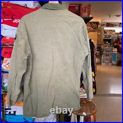 Rare 1940s Vintage WWII HBT Jacket 13 Star US Army Military Shirt 2nd Infantry