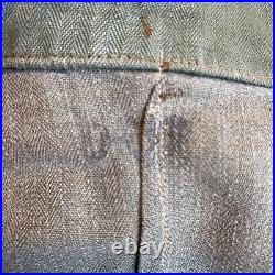 Rare 1940s Vintage WWII HBT Jacket 13 Star US Army Military Shirt 2nd Infantry