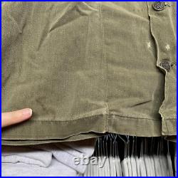 Rare 1940s Vintage WWII HBT Jacket 13 Star US Army Military Shirt 2nd Infantry