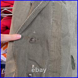 Rare 1940s Vintage WWII HBT Jacket 13 Star US Army Military Shirt 2nd Infantry