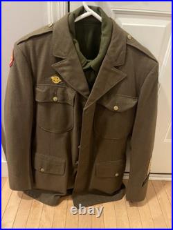 Rare 1940s WWII US Army Wool Jacket withPatches + PantsVet Bring Back