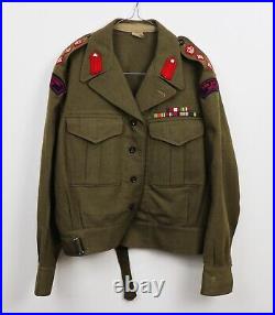 Rare 1952 Australian Army COLONEL Senior Officer JACKET w. WWII Service Ribbons