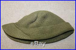 Rare Original Early WW2 U. S. Army M1941 OD Wool Jeep Cap, Excellent Condition
