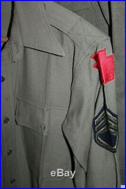 Rare Original WW2 U. S. Army 28th I. D. German Made Uniform Set withDI's, Named Set