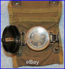 Rare Original WW2 US ARMY Compass and carrying case Paratrooper