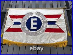 Rare Original World War 2 Ww2 Us Army Navy E Excellence Production Banner Flag