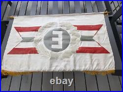 Rare Original World War 2 Ww2 Us Army Navy E Excellence Production Banner Flag