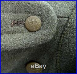 Rare Original Wwii Estonian Army Kaki Great Coat With Lightweight Buttons