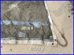 Rare Original Wwii Us Army Medical Red Cross Large Tent Fly-dated 1945